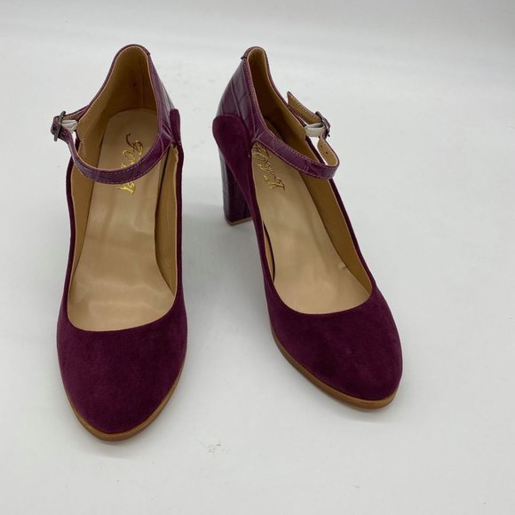 FOWT | Shoes | Fowt Purple Maryjane Stacked Block Heels Vintage P | Poshmark